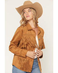 Chic Norton Faux Suede Fringe Jacket for Effortless Style