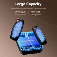 COZOME Rechargeable Hand Warmers 2-Pack - 14,000mAh Ultrathin Electric Pocket Heaters with AI Smart Chips - Perfect for Outdoor Activities & Holiday Gifts