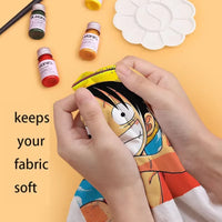 Vibrant 36-Color Permanent Fabric Paint Set by Marie - 10ml Tubes for Clothing & Canvas, Waterproof and Dope-Dyed Acrylics