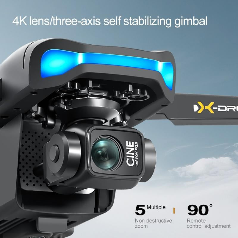 Aerovibe 2025 V06S 4K GPS Drone with 3-Axis Gimbal, 1080P Camera, LCD Screen, Follow Me Feature, Real-Time 5GHz FPV, Auto Return, Ideal for Beginners, Lightweight with Long Flight Time
