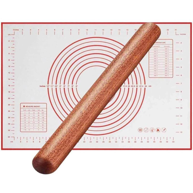 Ultimate Rolling Pin & Baking Mat Set – Adjustable Thickness Stainless Steel Dough Roller for Perfect Pastry, Pizza, Pie, Pasta & More!