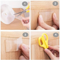 3 Rolls of Heavy Duty Double Sided Nano Adhesive Tape - 9.85FT See-Through Mounting Strips for Easy Home Decor & Gym Tasks
