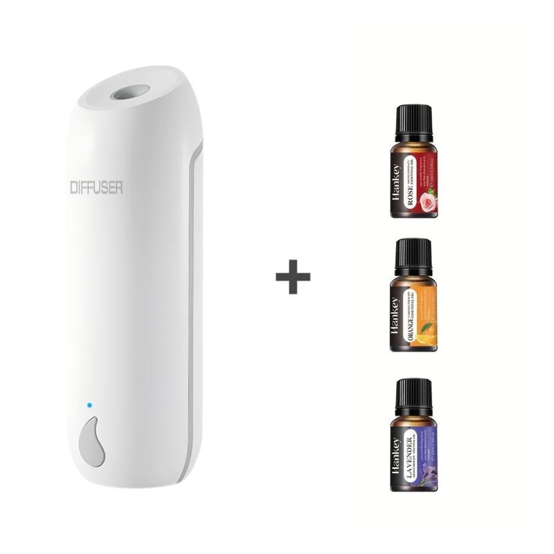 Air Freshening Diffuser with Automatic Timed Spray and 3 Essential Oil Bottles – Perfect for Home, Hotels, and Bathrooms