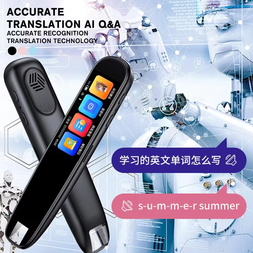 Smart Offline Translation Pen - 123 Languages Dictionary & Scanning Reader for Teachers and Students