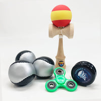 Stocking Stuffer Skill Toy Gift Set -Yo-Yo, Kendama, Juggling Balls, Fidget Spinner (Retail Value over $50)-Cognitive Development for Big Kids!