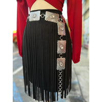 Chic Suede Fringe Skirt for Effortless Style