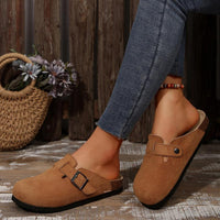 Unisex Suede Clogs with Leather Mules and Cork Footbed - Comfortable Slip-On Sandals