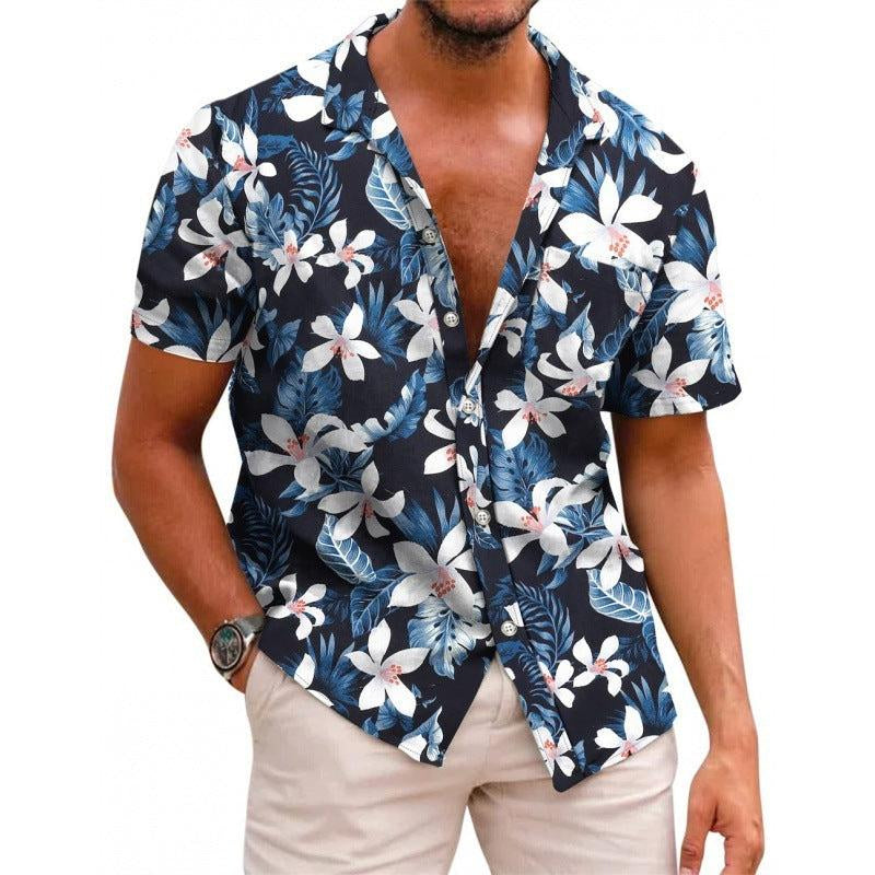 Men’s Summer Printed Short-Sleeved Shirt – Lightweight, Stylish & Breathable Casual Wear