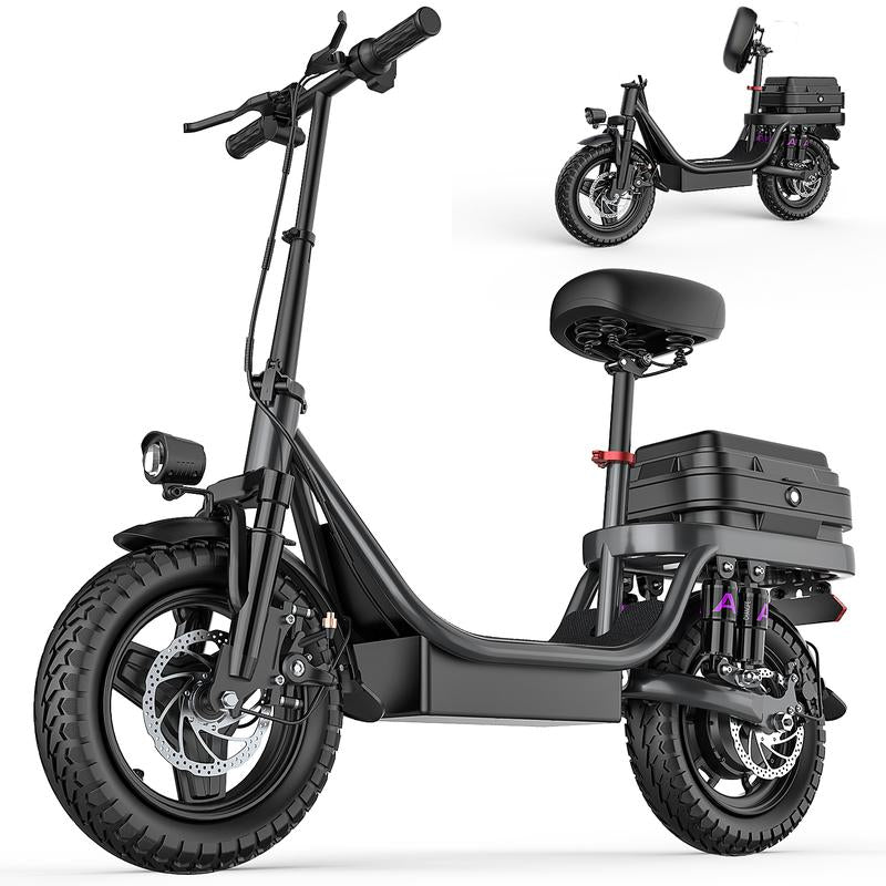 High-Performance Adult Electric Scooter - 20 MPH, 45 Miles Range, Foldable, Dual Brake & Suspension, Stylish Design, Perfect Christmas Gift!