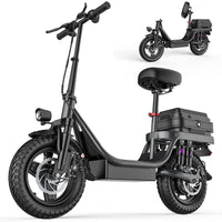 High-Performance Adult Electric Scooter - 20 MPH, 45 Miles Range, Foldable, Dual Brake & Suspension, Stylish Design, Perfect Christmas Gift!