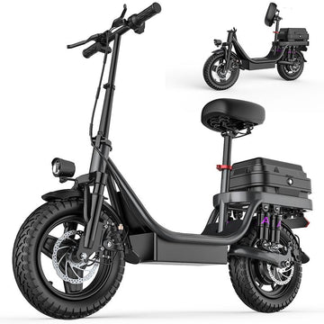 High-Performance Adult Electric Scooter - 20 MPH, 45 Miles Range, Foldable, Dual Brake & Suspension, Stylish Design, Perfect Christmas Gift!