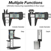 Precision Carbon Fiber Digital Caliper - 150mm/100mm Micrometer Measuring Tool