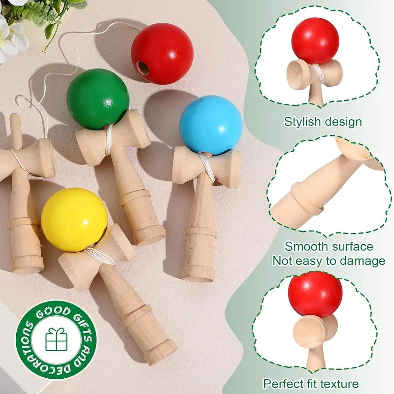 Skillful Juggling Wooden Ball & Cup Set – Enhance Hand-Eye Coordination and Play Traditional Games!