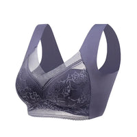 Ultimate Comfort: L-6L Large Push-Up Wireless Lace Bralette - Summer-Ready Ice Silk Plus Size Lingerie