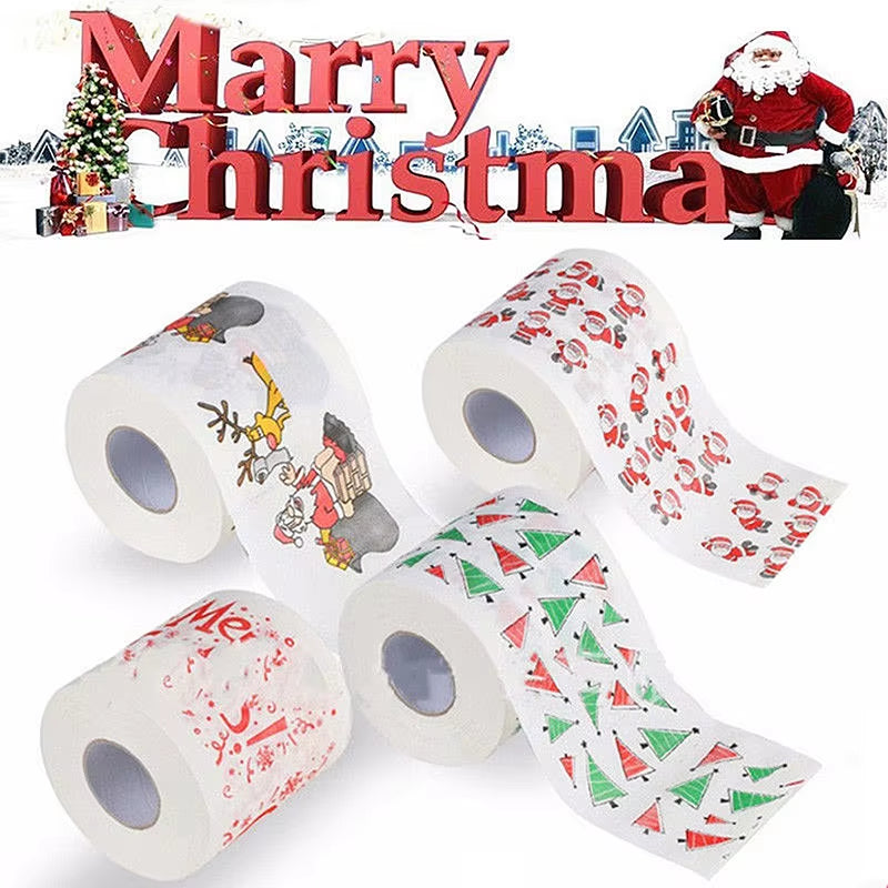Festive & Fun Christmas Toilet Paper Roll - Adorable Holiday Prints for Charming Home Decor!