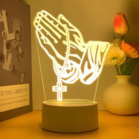 Illuminate Your Space with a Stunning 3D Cross Design Night Light – USB Powered Decorative Lamp for Home, Bedroom, Living Room, and Office!