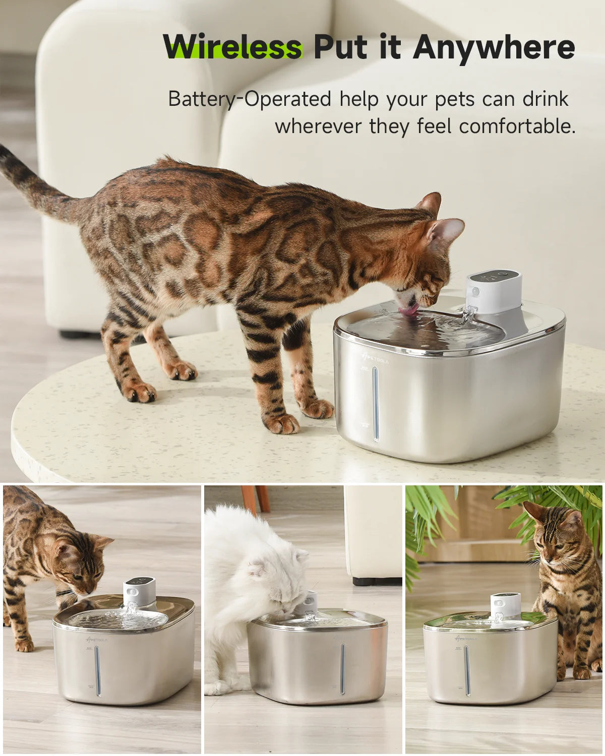 4L Wireless Auto Sensor Cat Water Fountain - Perfect Drinking Dispenser for Cats and Dogs