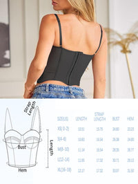 CZXMY Sexy Lace Bustier Corset Top – Trendy Sleeveless Clubwear for Effortless Date Night Elegance
