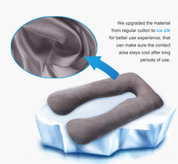 Ultimate U-Shape Maternity Pillow for Pregnant Women - Summer Sleeping Support with Cooling Ice Silk