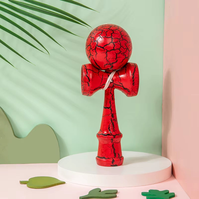 Painted Wood Kendama Toy - Enhance Eye-Hand Coordination with Fun Outdoor Juggling Game for All Ages