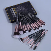 20Pcs Professional Makeup Brush Set with Box - Perfect for Powder, Eye Shadow, Foundation, and Blush!