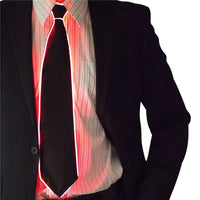 Men's LED Glowing Neon Tie - Perfect for Parties, Halloween, Christmas, and Club Events!