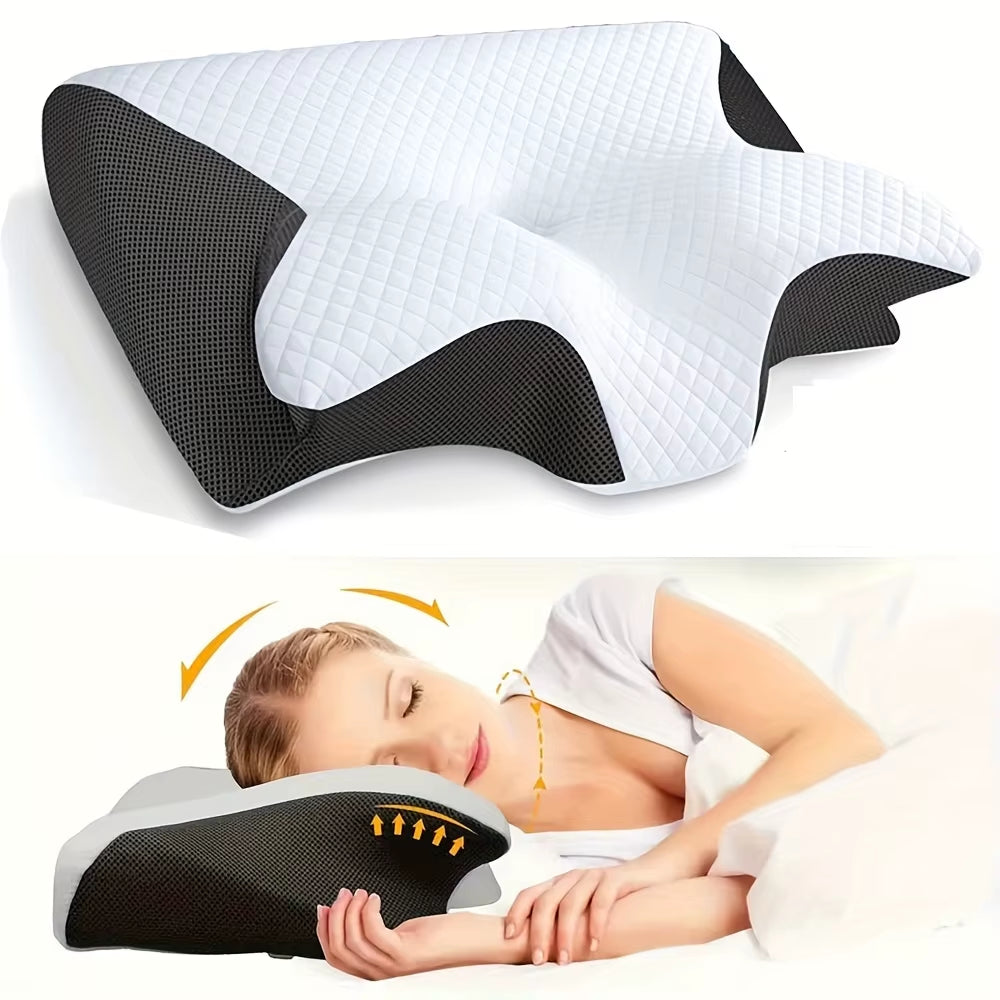 Ultimate Comfort Ergonomic Cotton Snack Pillow – Ideal for Side, Back, and Abdominal Sleepers!