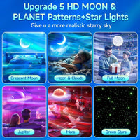 One Fire Northern Lights & Galaxy Projector - 16 Colors, 15 White Noises, Bluetooth Audio & Remote Timer for Bedroom & Living Room Night Light