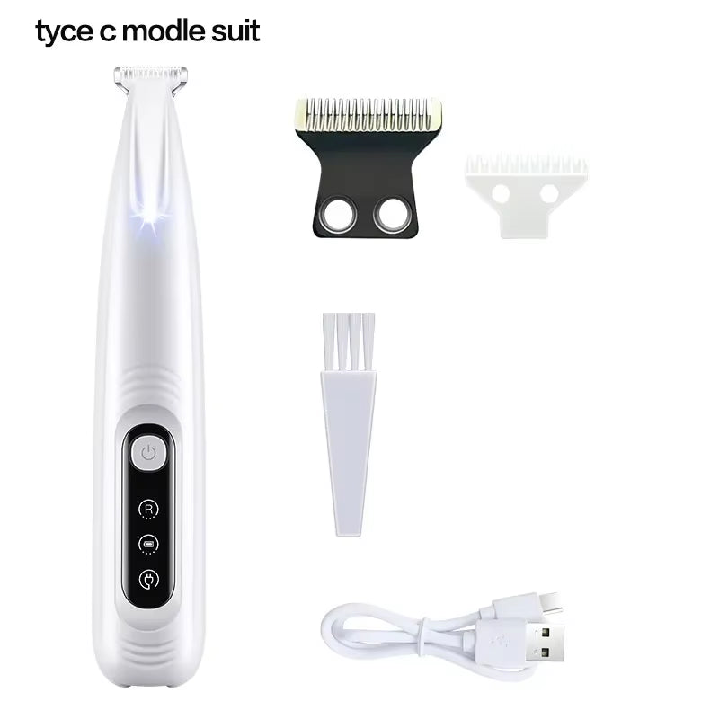 Ultimate Waterproof Dog Paw Trimmer with LED Light - Professional Pet Clippers with 18mm Wide Blade & Smart Display for Easy Grooming!