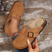 Unisex Suede Clogs with Leather Mules and Cork Footbed - Comfortable Slip-On Sandals