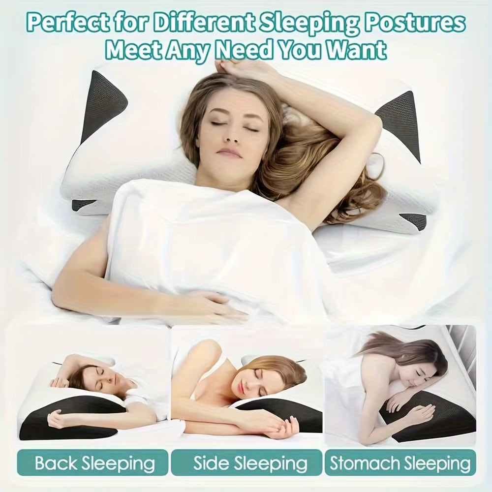Ultimate Comfort Ergonomic Cotton Snack Pillow – Ideal for Side, Back, and Abdominal Sleepers!