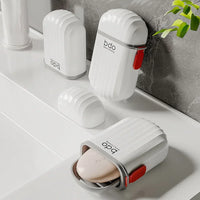 Travel-Friendly Portable Soap Dish with Drain & Cover – Ideal Soap Holder for On-the-Go Use
