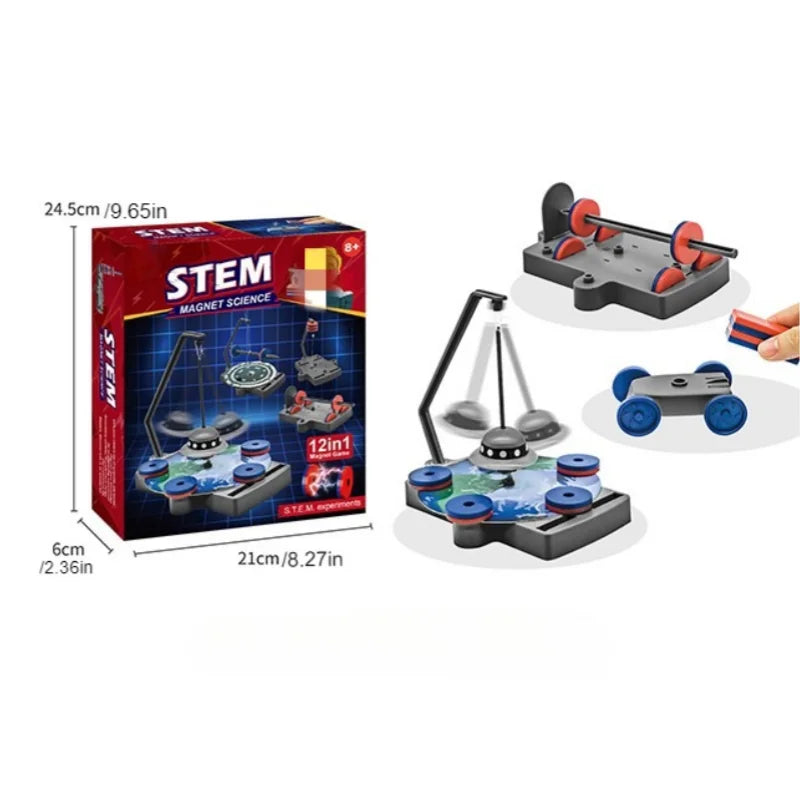  🧲 Magnetic Science Experiment Kit – 12-in-1 STEM Toy for Kids (Ages 8+)