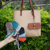 Cute Litchi Embossed PU Leather Glasses Case - Portable Sunglasses & Reading Glasses Storage Bag
