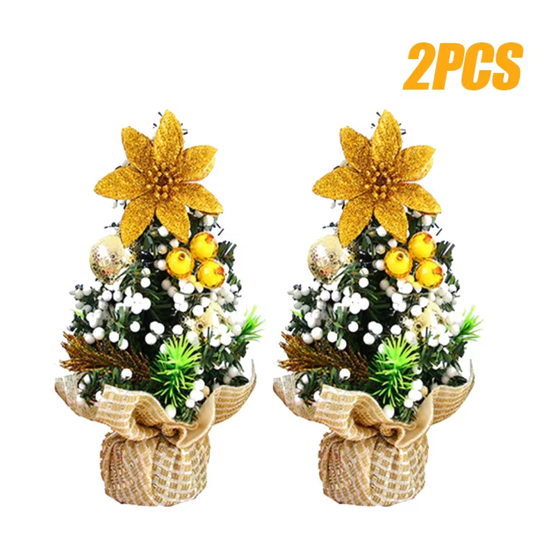 Adorable 3PCS Mini Christmas Tree Set - Perfect Desktop Decorations & Kids' Gifts for a Festive Window Display