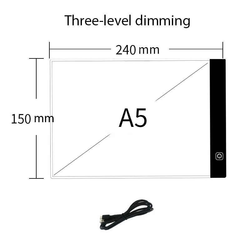 Dimmable LED Drawing Pad - Adjustable Light Animation & Painting Notepad for Kids - Perfect Educational Gift!