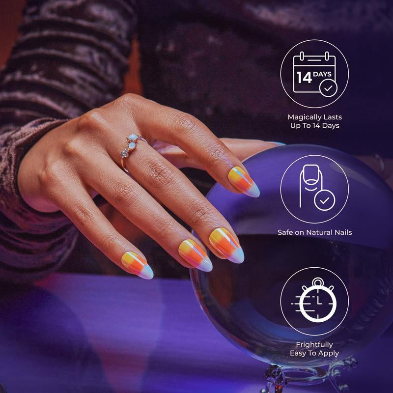 Spook-tacular KISS Allhallows Eve Press-On Glue Nails for Halloween Glam!