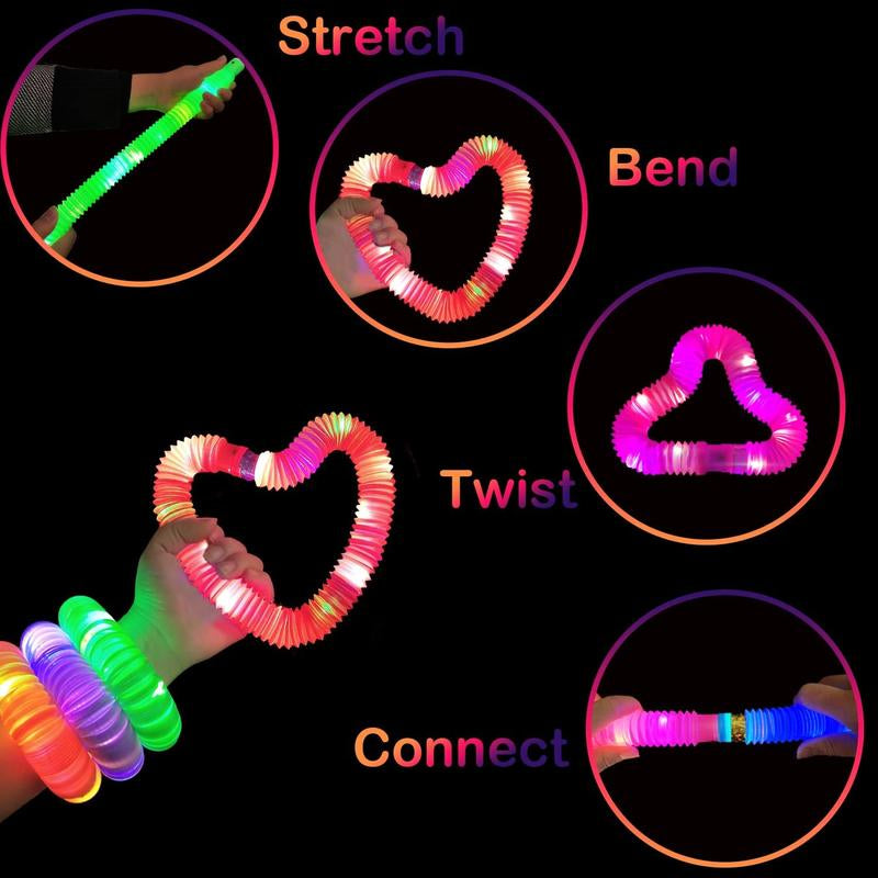 Vibrant Glow Sticks Party Favors - 24 Pcs Neon Accessories for Kids | Perfect for Halloween, Birthdays, Dance Parties & Camp