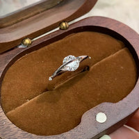 Stunning 1 Carat Moissanite Engagement Ring in 925 Sterling Silver - Certified Sparkling Solitaire Wedding Ring for Women