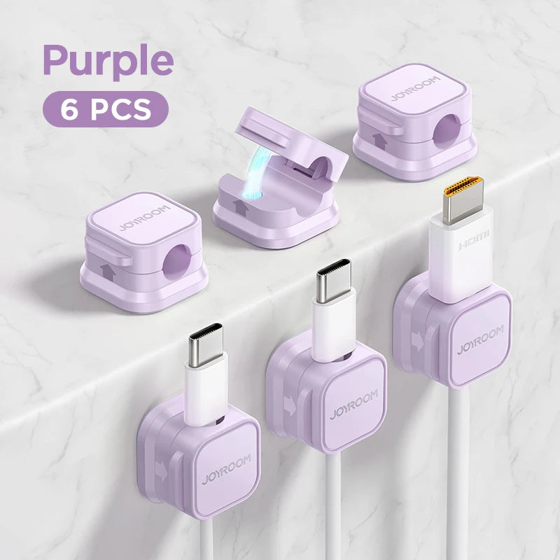 Adjustable Magnetic Cable Clips - Under Desk Wire Management Organizer