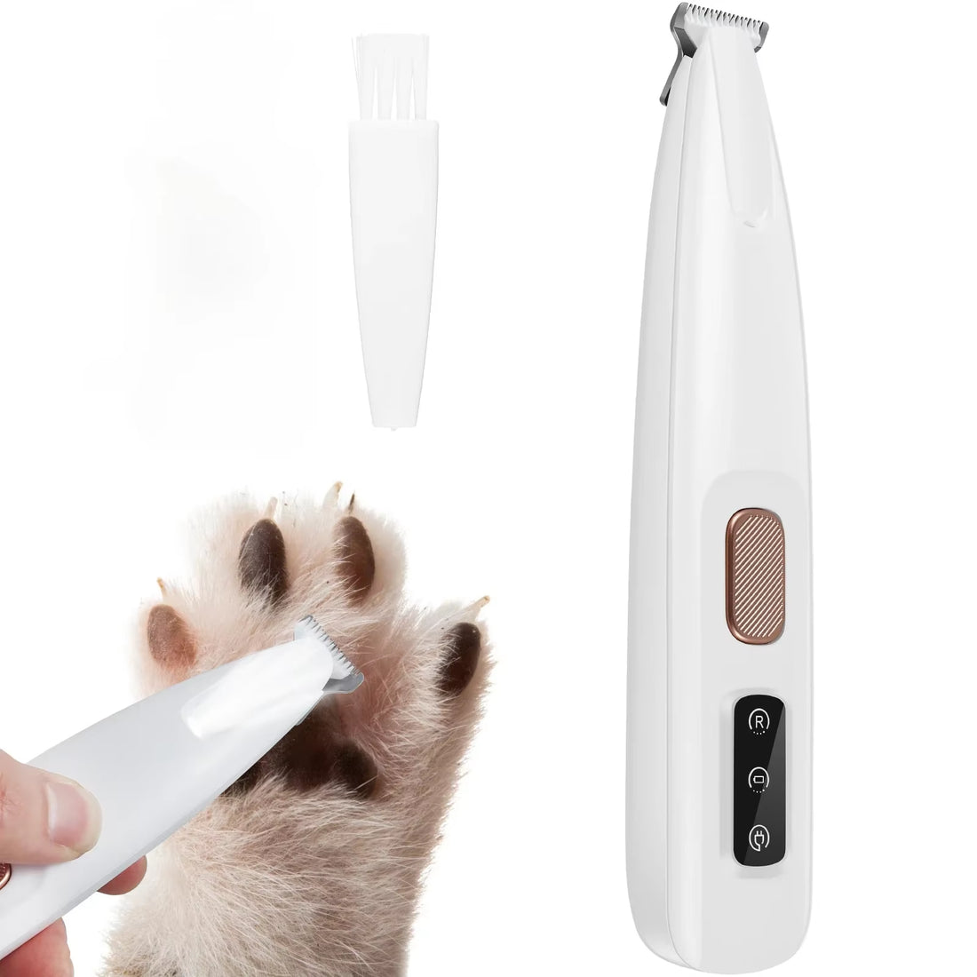 Ultimate Waterproof Dog Paw Trimmer with LED Light - Professional Pet Clippers with 18mm Wide Blade & Smart Display for Easy Grooming!