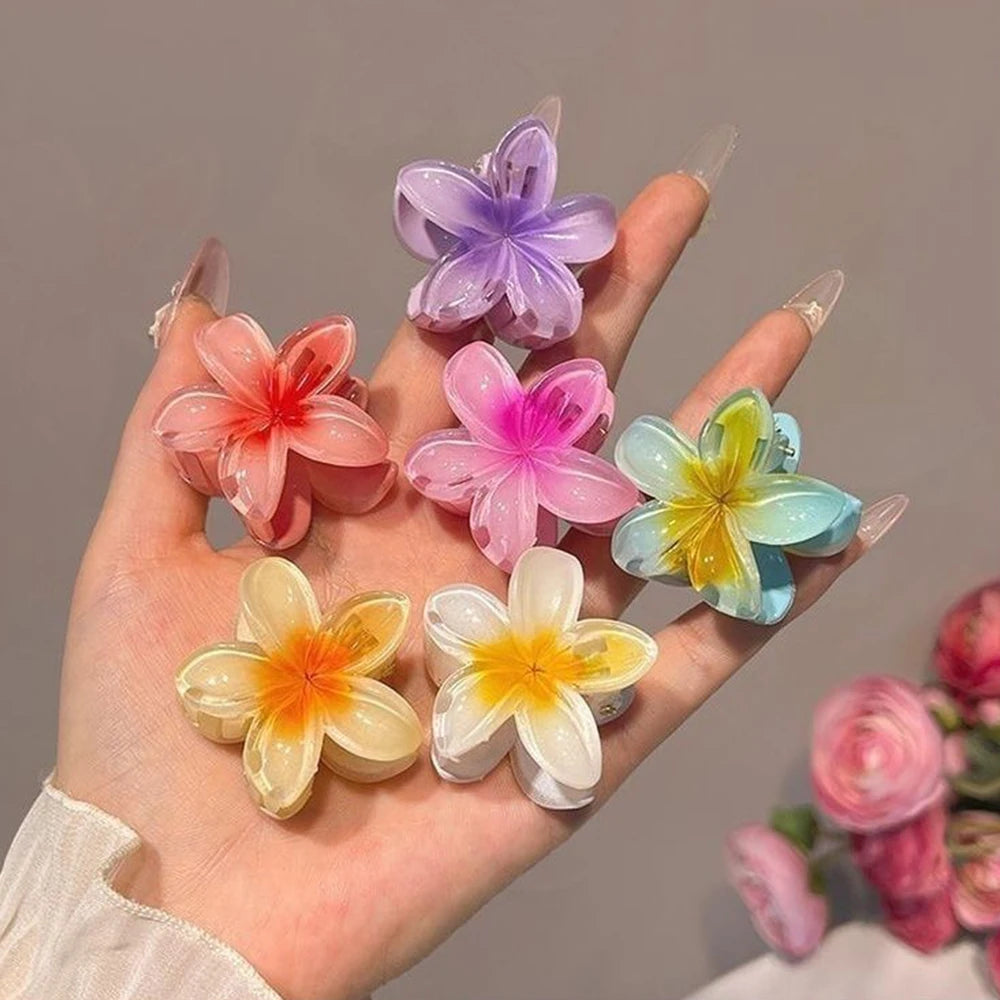 Gradient Flower Hair Clips 