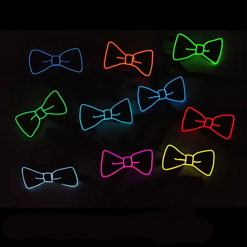 Illuminate Your Style: Men's LED Glowing Bow Tie for Parties, Halloween, Christmas & Clubbing