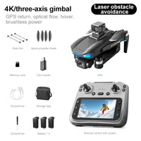 Aerovibe 2025 V06S 4K GPS Drone with 3-Axis Gimbal, 1080P Camera, LCD Screen, Follow Me Feature, Real-Time 5GHz FPV, Auto Return, Ideal for Beginners, Lightweight with Long Flight Time