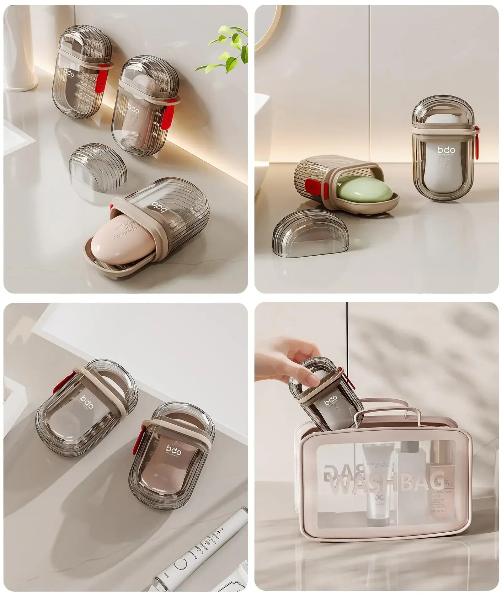 Travel-Friendly Portable Soap Dish with Drain & Cover – Ideal Soap Holder for On-the-Go Use