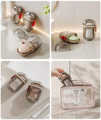 Travel-Friendly Portable Soap Dish with Drain & Cover – Ideal Soap Holder for On-the-Go Use