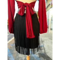 Chic Suede Fringe Skirt for Effortless Style