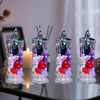 4-Pack Pink Flameless LED Candles – Perfect Romantic Decor for Valentine's Day, Weddings, Proposals, Birthdays, Dinners, and More!