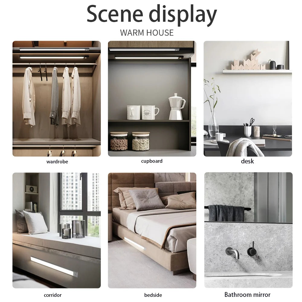 Transform Your Space with Motion Sensor LED Night Light – Perfect for Cabinets and Closets!