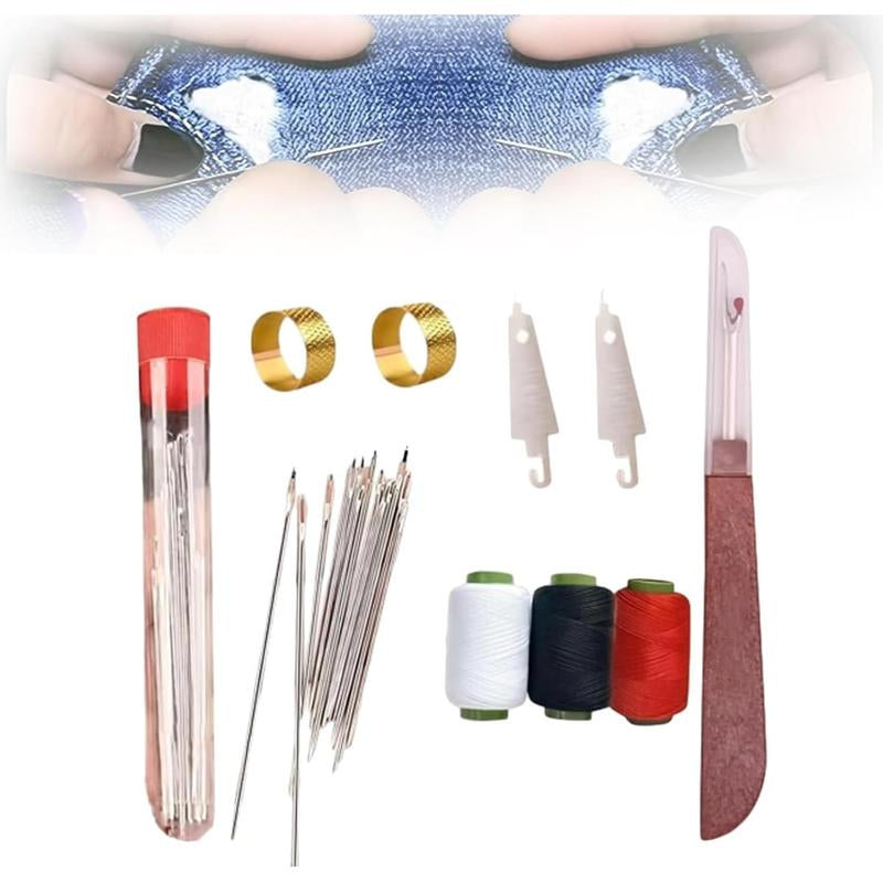 Ultimate 34PCS Sewing Tool Set - Portable Kit for Beginners & DIY Enthusiasts, Complete with Needles, Thread, and Repair Tools